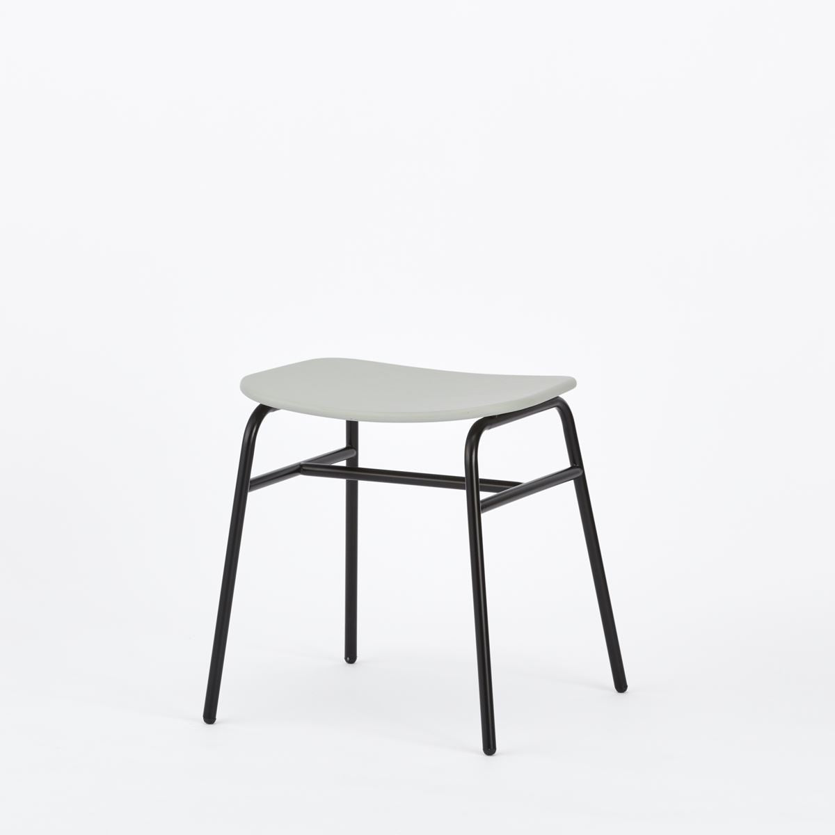 KUUM Stool shikaku - Black Steel Frame/Colored Wooden Seat / クーム スツール シカク
