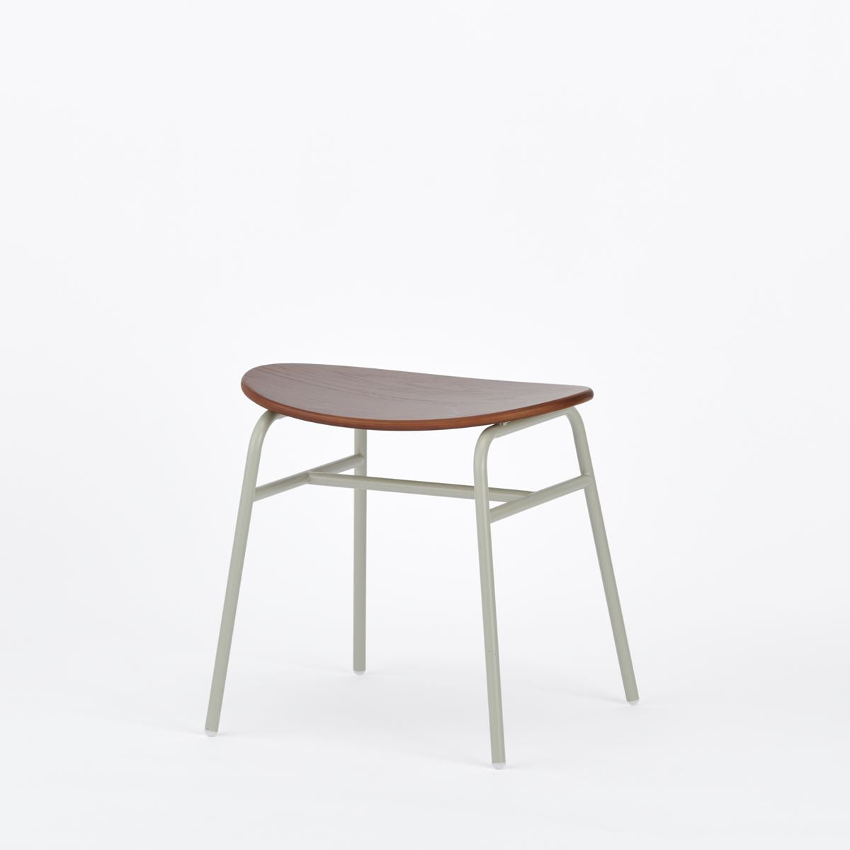 KUUM Stool kinoco - Gray White Steel Frame/Wooden Seat / クーム スツール キノコ