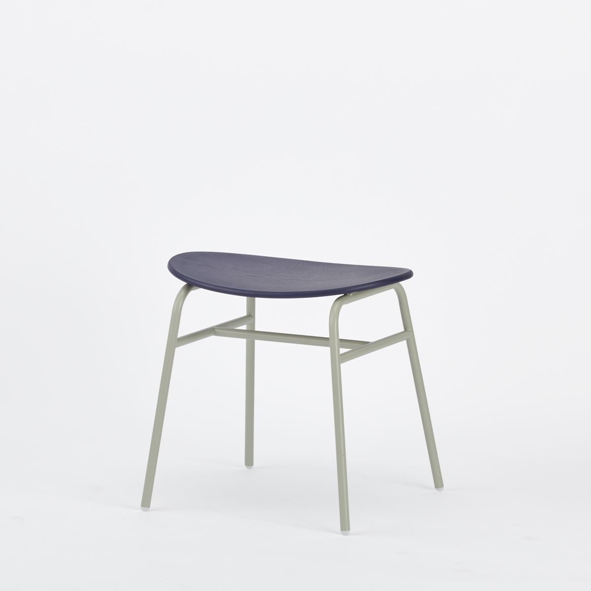KUUM Stool kinoco - Gray White Steel Frame/Colored Wooden Seat / クーム スツール キノコ