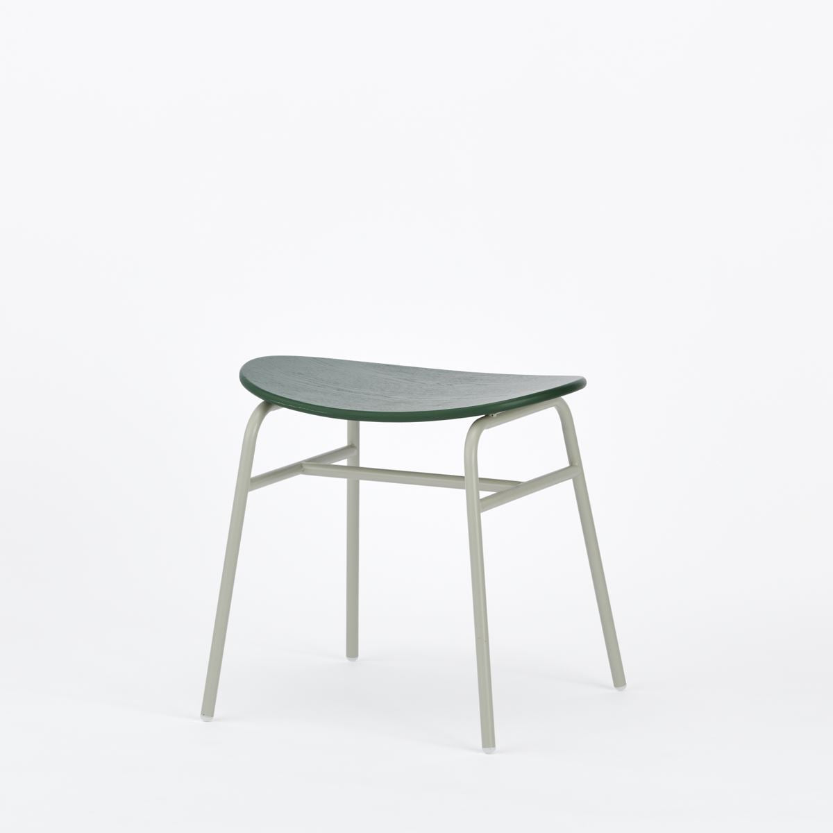 KUUM Stool kinoco - Gray White Steel Frame/Colored Wooden Seat / クーム スツール キノコ