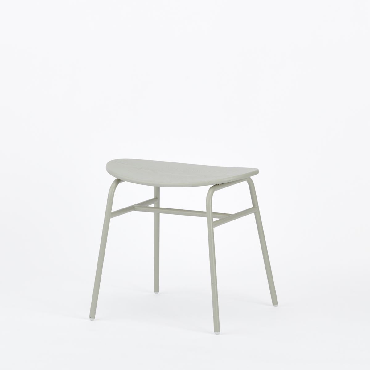 KUUM Stool kinoco - Gray White Steel Frame/Colored Wooden Seat / クーム スツール キノコ
