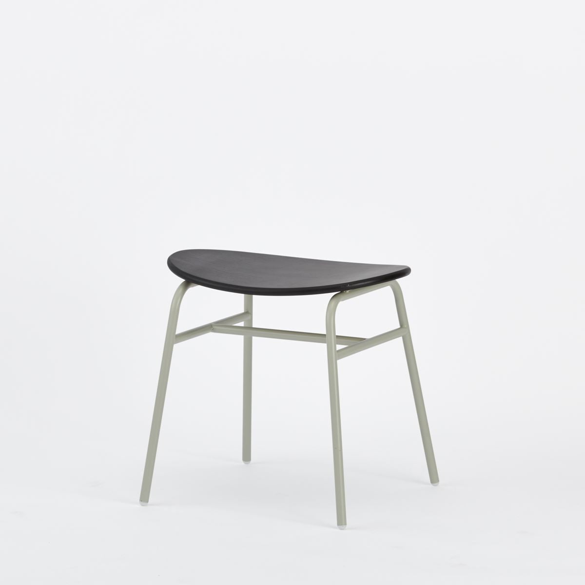 KUUM Stool kinoco - Gray White Steel Frame/Colored Wooden Seat / クーム スツール キノコ