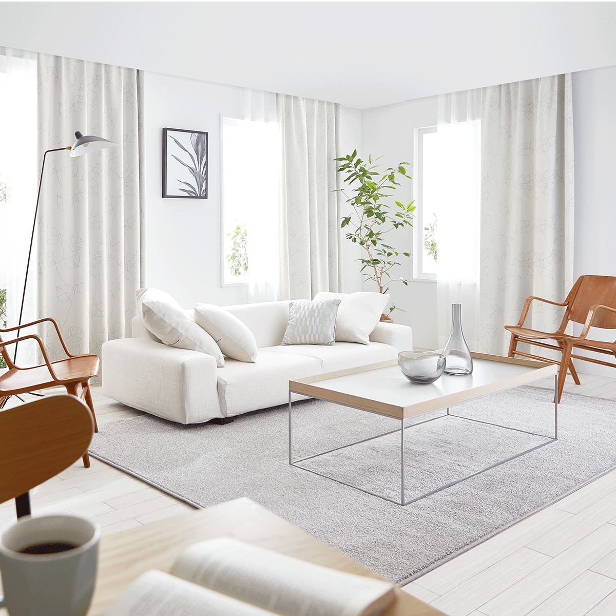 Leaf Line Curtain / カーテン