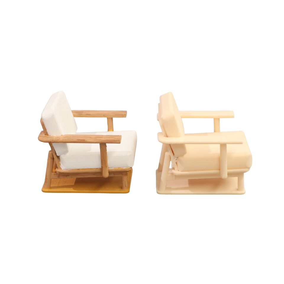ミニチュア家具KUUM Sofa 1 seater Double arm - Wooden Frame / クーム ソファ