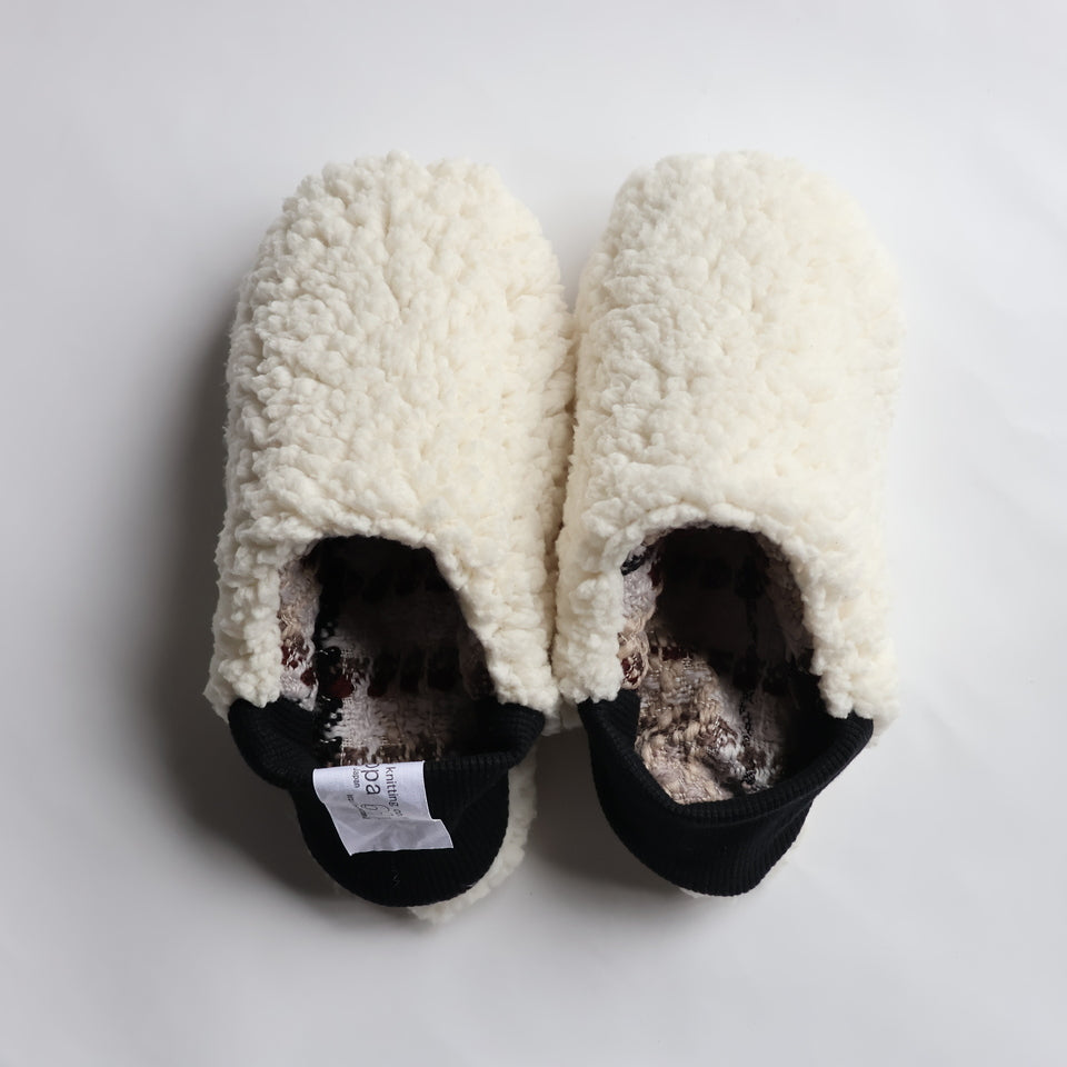merippa ハウスシューズ ロービングチェック×シープボア