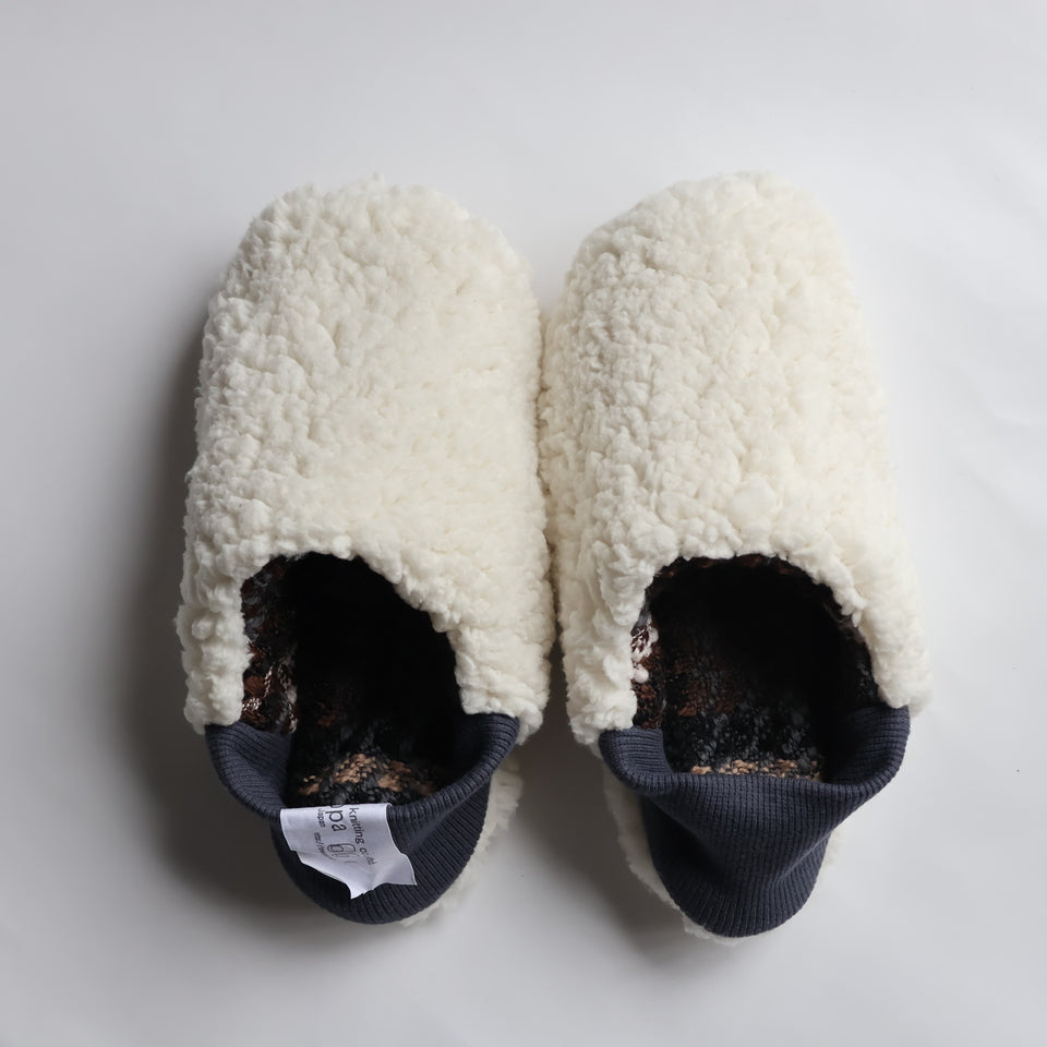 merippa ハウスシューズ ロービングチェック×シープボア
