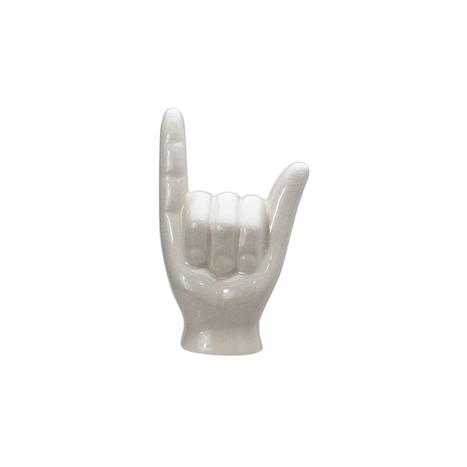 陶器ハンドオブジェ Hang Loose