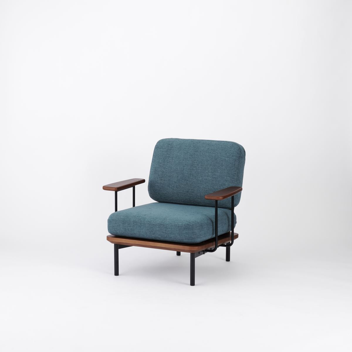 KUUM Sofa 1 seater Double arm - Steel Frame/Brown / クーム ソファ