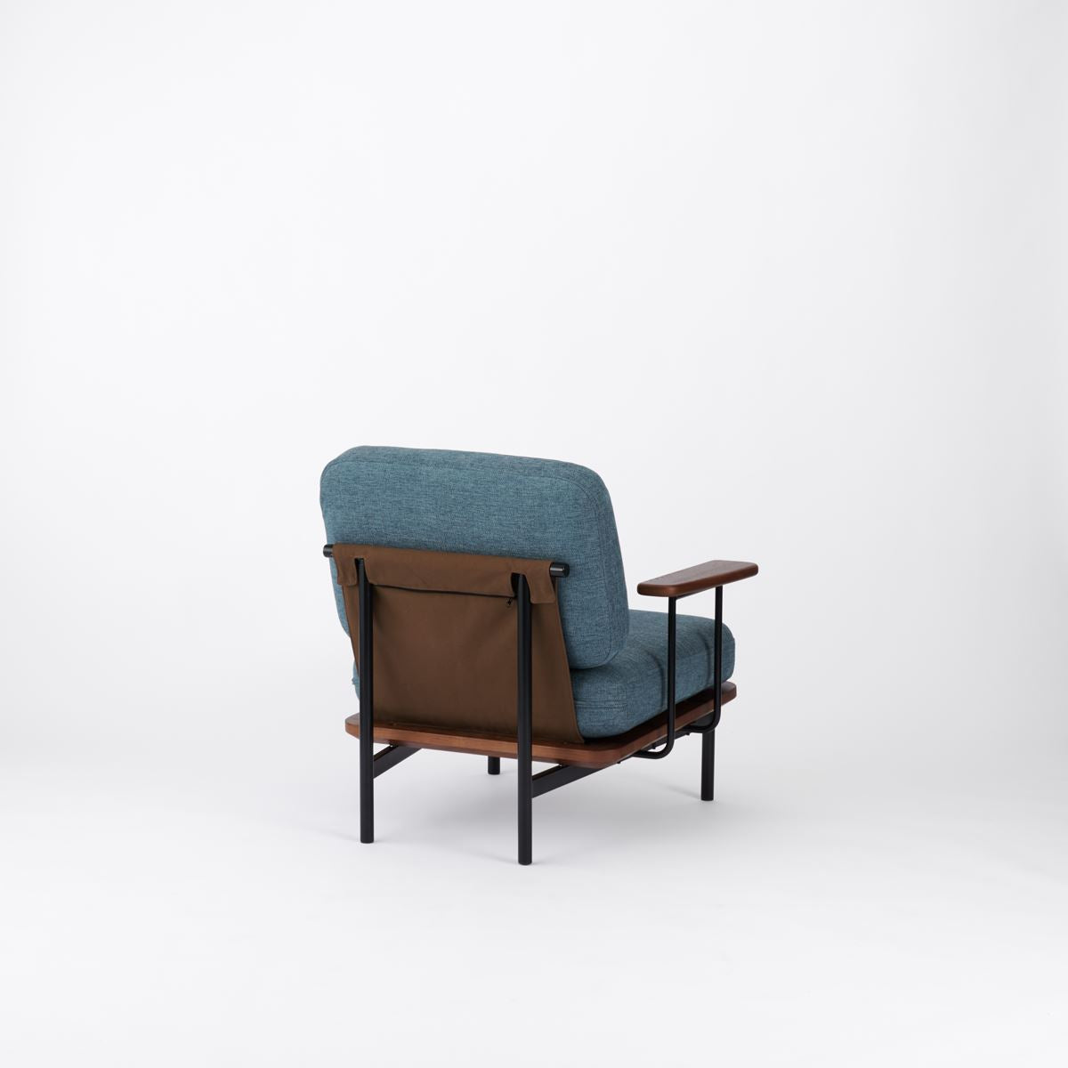 KUUM Sofa 1 seater Double arm - Steel Frame/Brown / クーム ソファ
