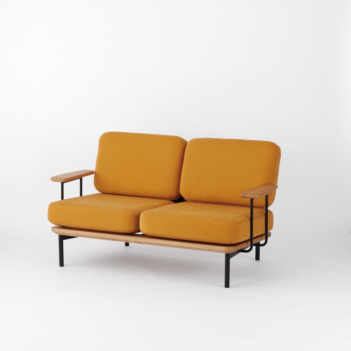 KUUM Sofa 2 seater Double arm - Steel Frame/Natural / クーム ソファ