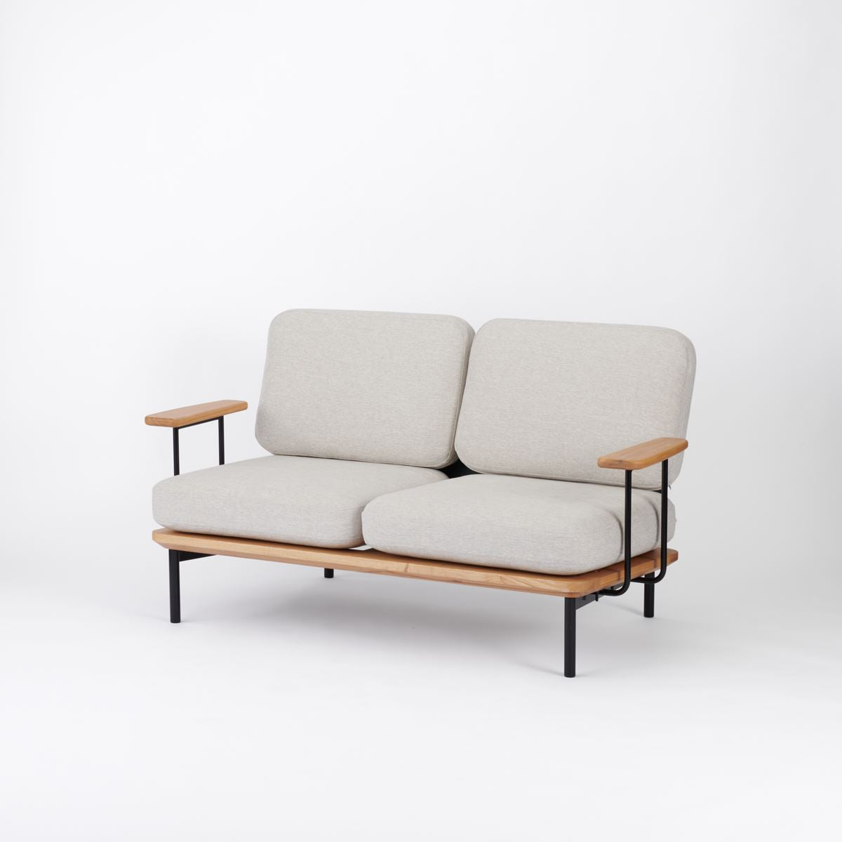 KUUM Sofa 2 seater Double arm - Steel Frame/Natural / クーム ソファ