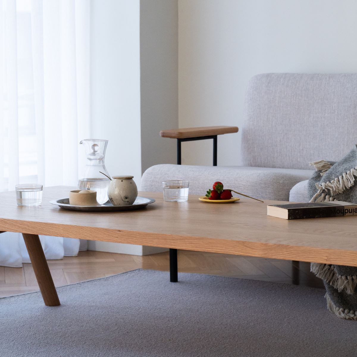 KUUM Sofa 2 seater Double arm - Steel Frame/Natural / クーム ソファ