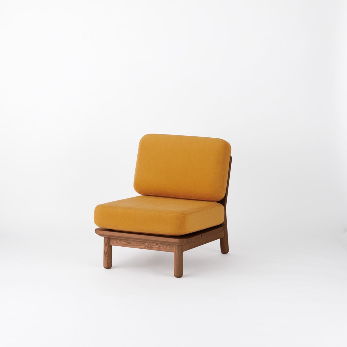 KUUM Sofa 1 seater - Wooden Frame/Brown / クーム ソファ