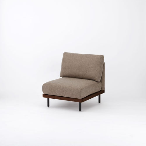 ブラウン / やや硬め / 鉄脚ブラック