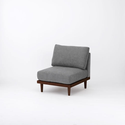 グレー / やや硬め / 木脚ブラウン