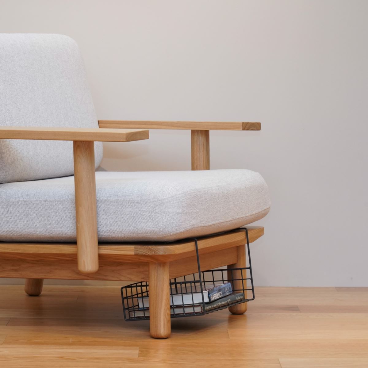 KUUM ソファ木・鉄フレーム対応 収納かご