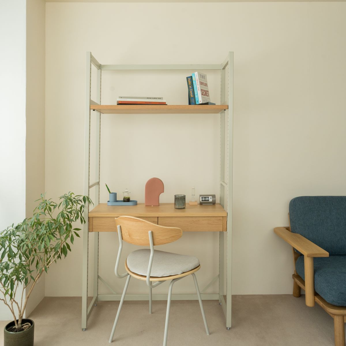 KUUM Shelf Gray White - H1800 棚板/デスク棚 set / クーム シェルフ