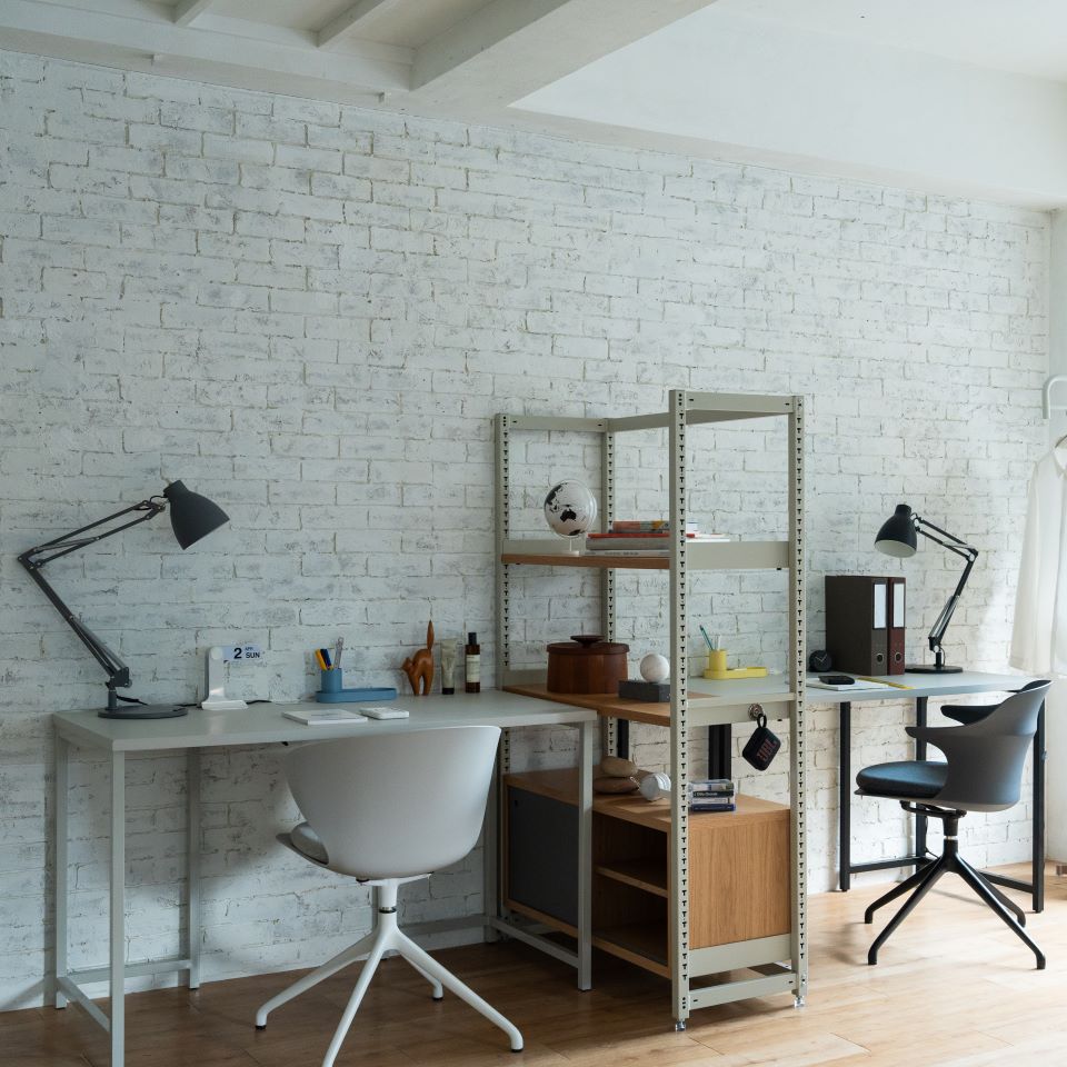 KUUM Shelf Gray White - H1800 棚板/収納BOX set / クーム シェルフ