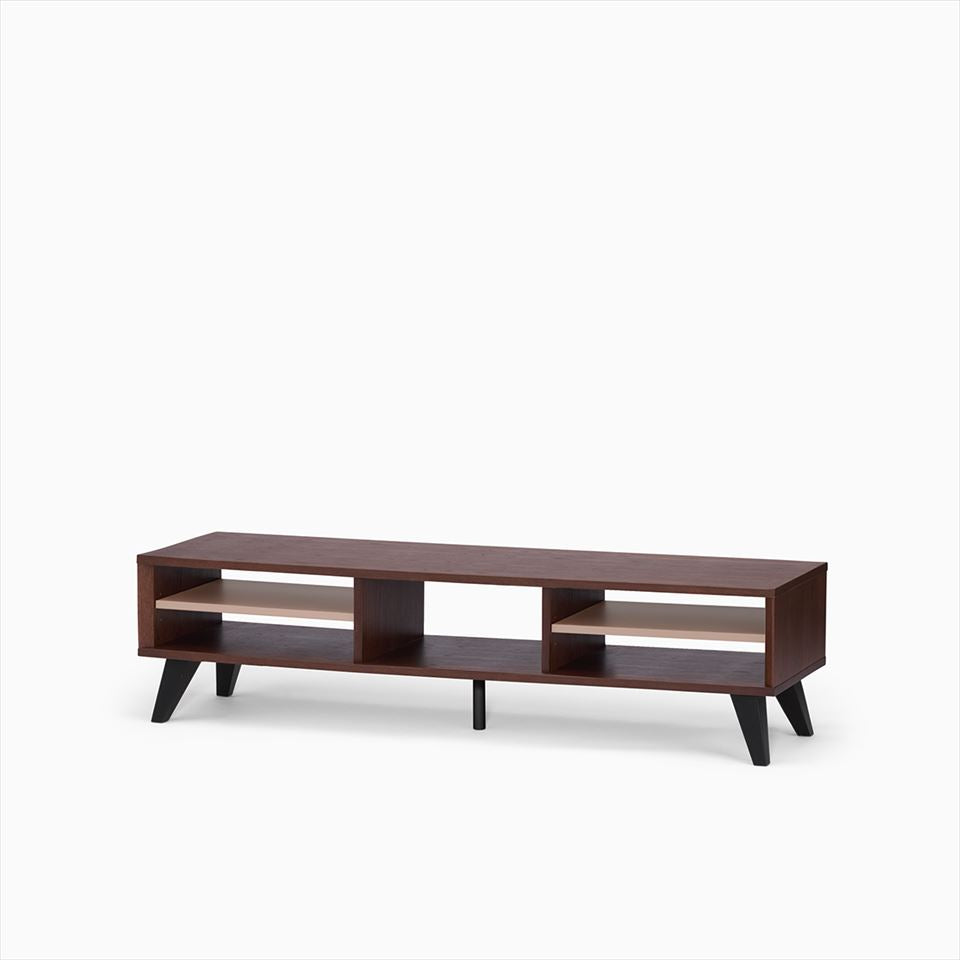 KUUM Linear Wood Low Board W1600 Brown_Wooden legs / クーム リニアウッド ローボード