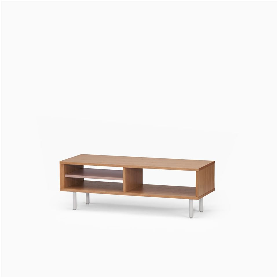 KUUM Linear Wood Low Board W1200 Natural_Steel legs / クーム リニアウッド ローボード
