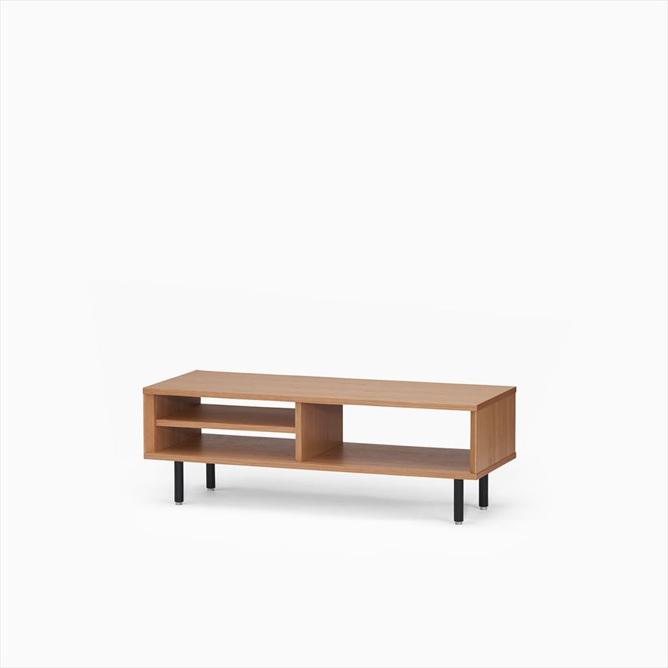 KUUM Linear Wood Low Board W1200 Natural_Steel legs / クーム リニアウッド ローボード