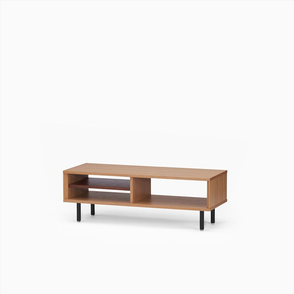 KUUM Linear Wood Low Board W1200 Natural_Steel legs / クーム リニアウッド ローボード
