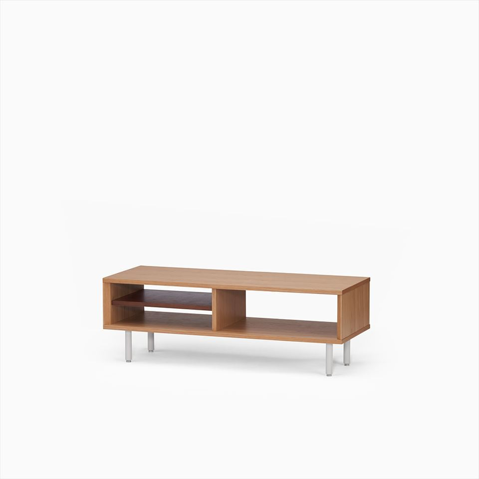 KUUM Linear Wood Low Board W1200 Natural_Steel legs / クーム リニアウッド ローボード