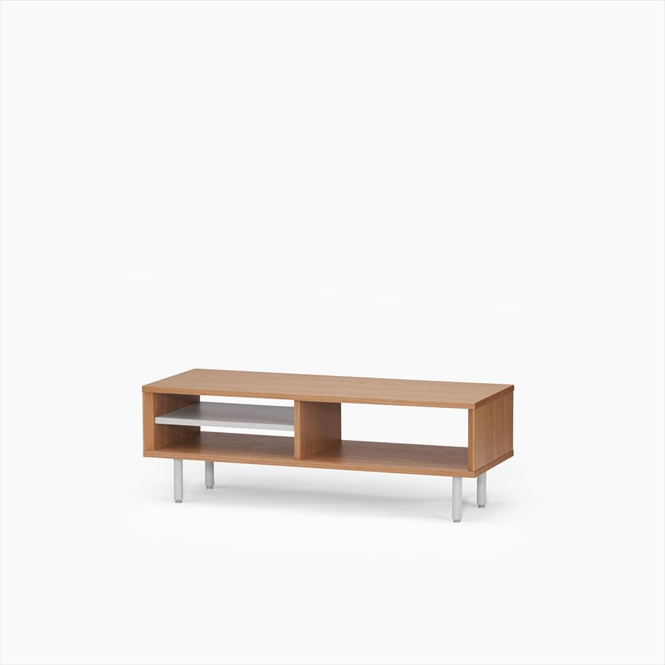 KUUM Linear Wood Low Board W1200 Natural_Steel legs / クーム リニアウッド ローボード