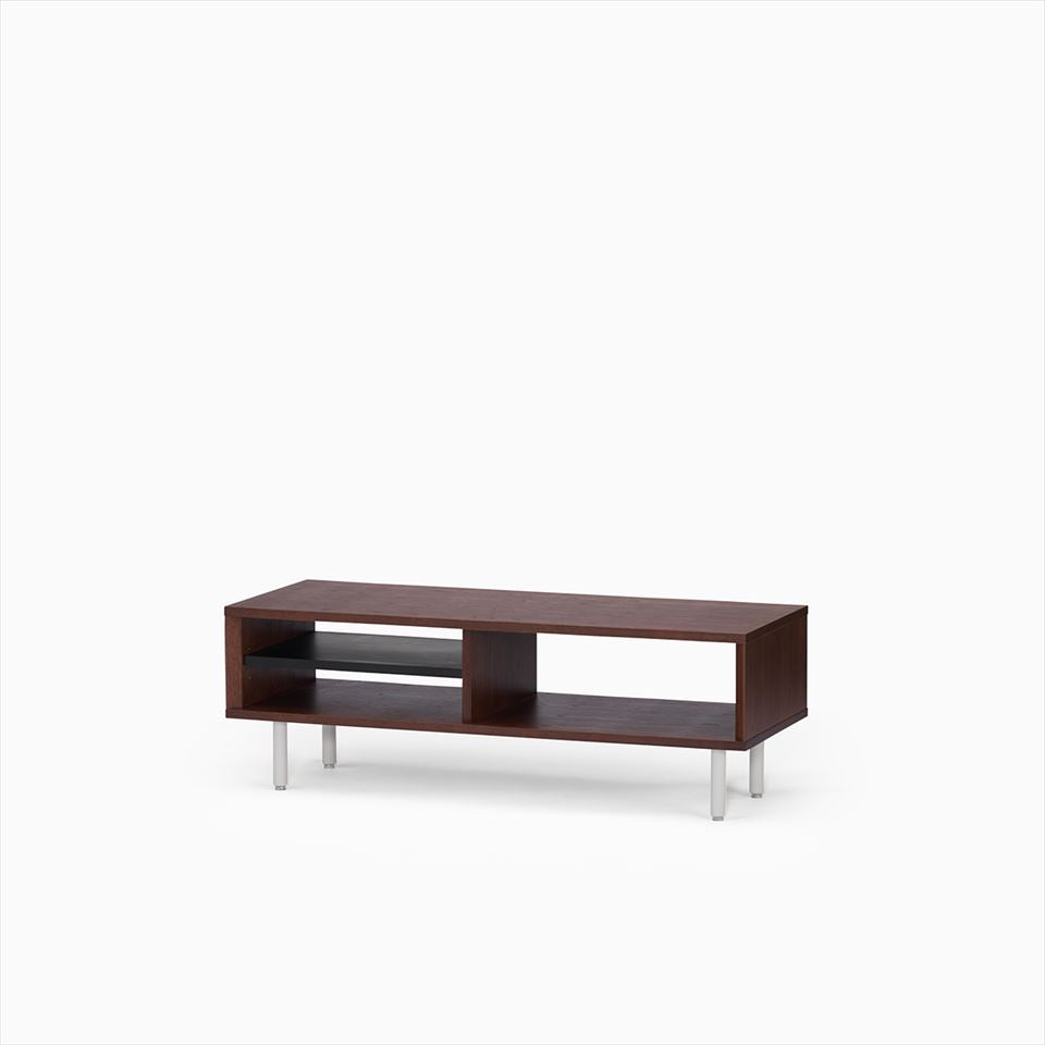 KUUM Linear Wood Low Board W1200 Brown_Steel legs