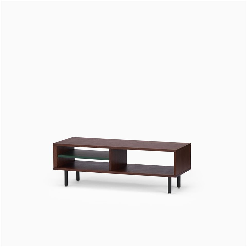 KUUM Linear Wood Low Board W1200 Brown_Steel legs