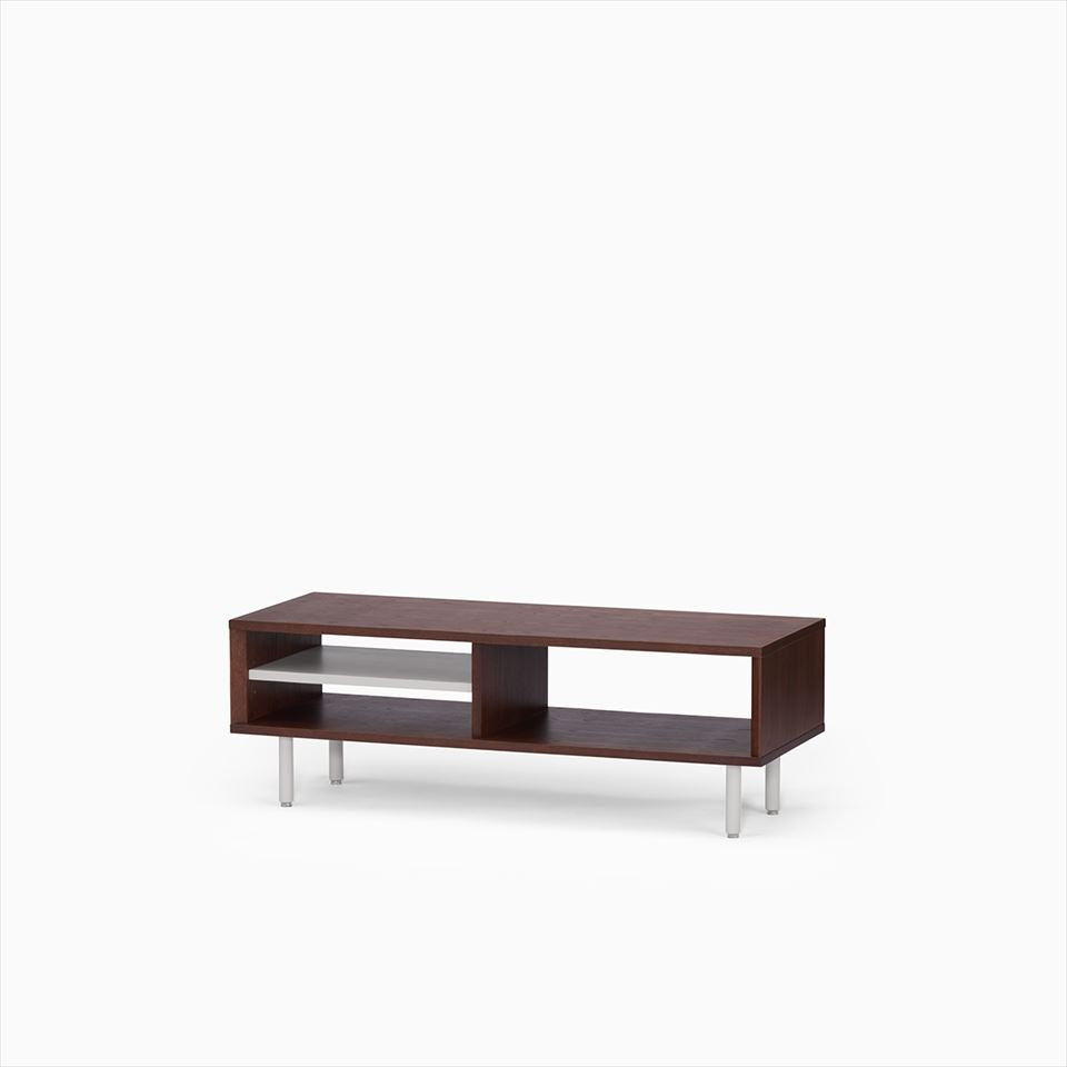 KUUM Linear Wood Low Board W1200 Brown_Steel legs