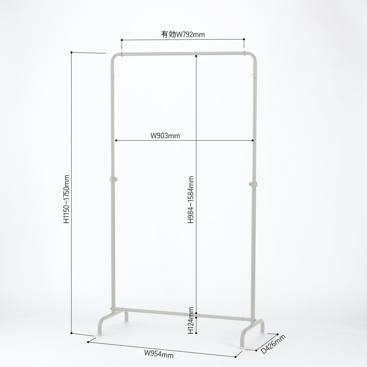 Hanger rack Round pipe / ハンガーラックラウンドパイプ