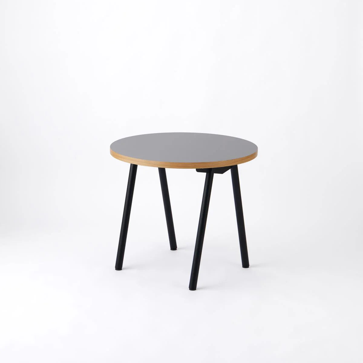 KUUM Round Table メラミン/Gray 2人掛けダイニング セットB(3点セット)