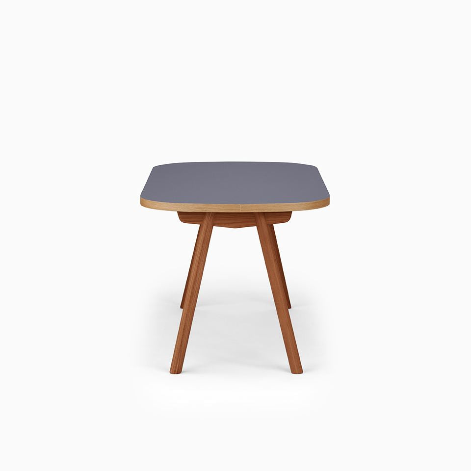 KUUM Table Oval W1400 × D800 - メラミンネイビー / クーム テーブル