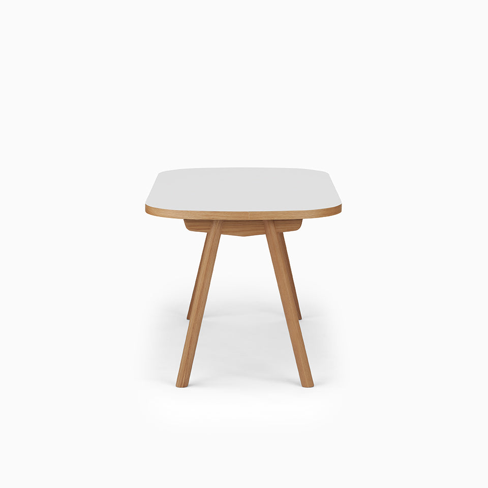 KUUM Table Oval W1400 × D800 - メラミンホワイト / クーム テーブル
