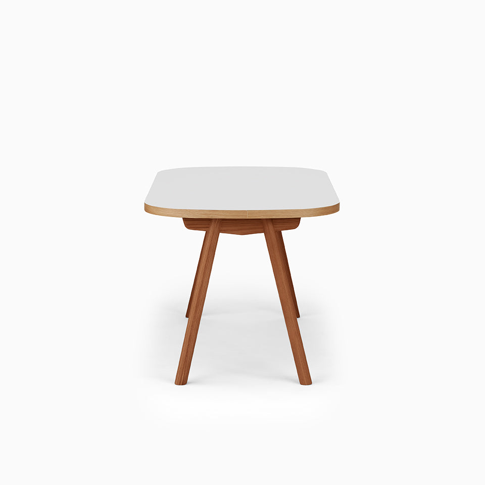 KUUM Table Oval W1400 × D800 - メラミンホワイト / クーム テーブル