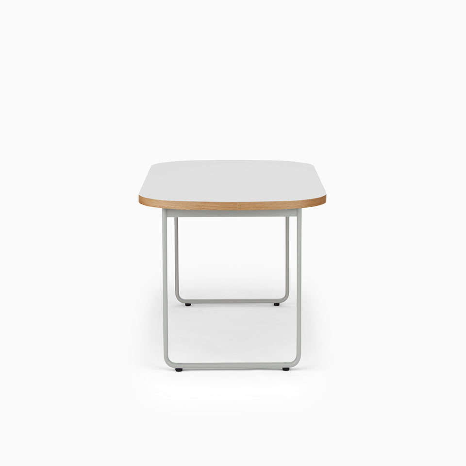 KUUM Table Oval W1400 × D800 - メラミンホワイト / クーム テーブル