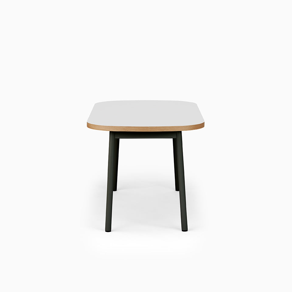 KUUM Table Oval W1400 × D800 - メラミンホワイト / クーム テーブル