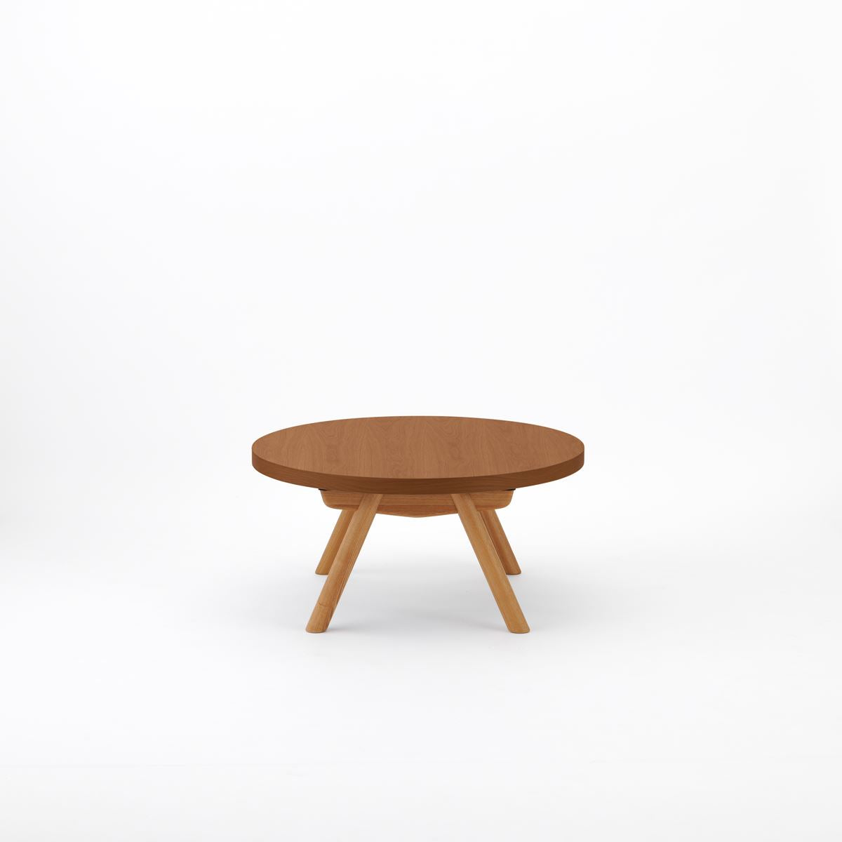 KUUM Living Table Φ850 - オーク突板ブラウン / クーム リビング テーブル