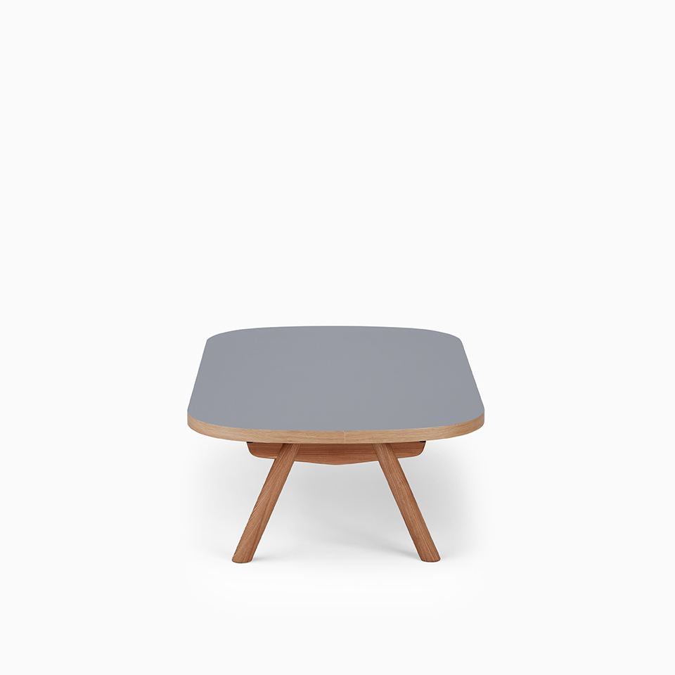 KUUM Living Table Oval W1400 × D800 - メラミングレー / クーム リビング テーブル