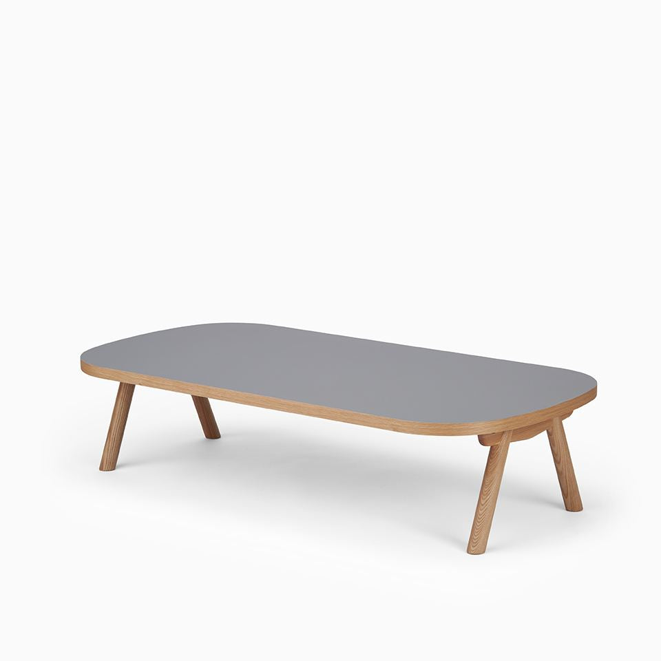 KUUM Living Table Oval W1600 × D800 - メラミングレー / クーム リビング テーブル