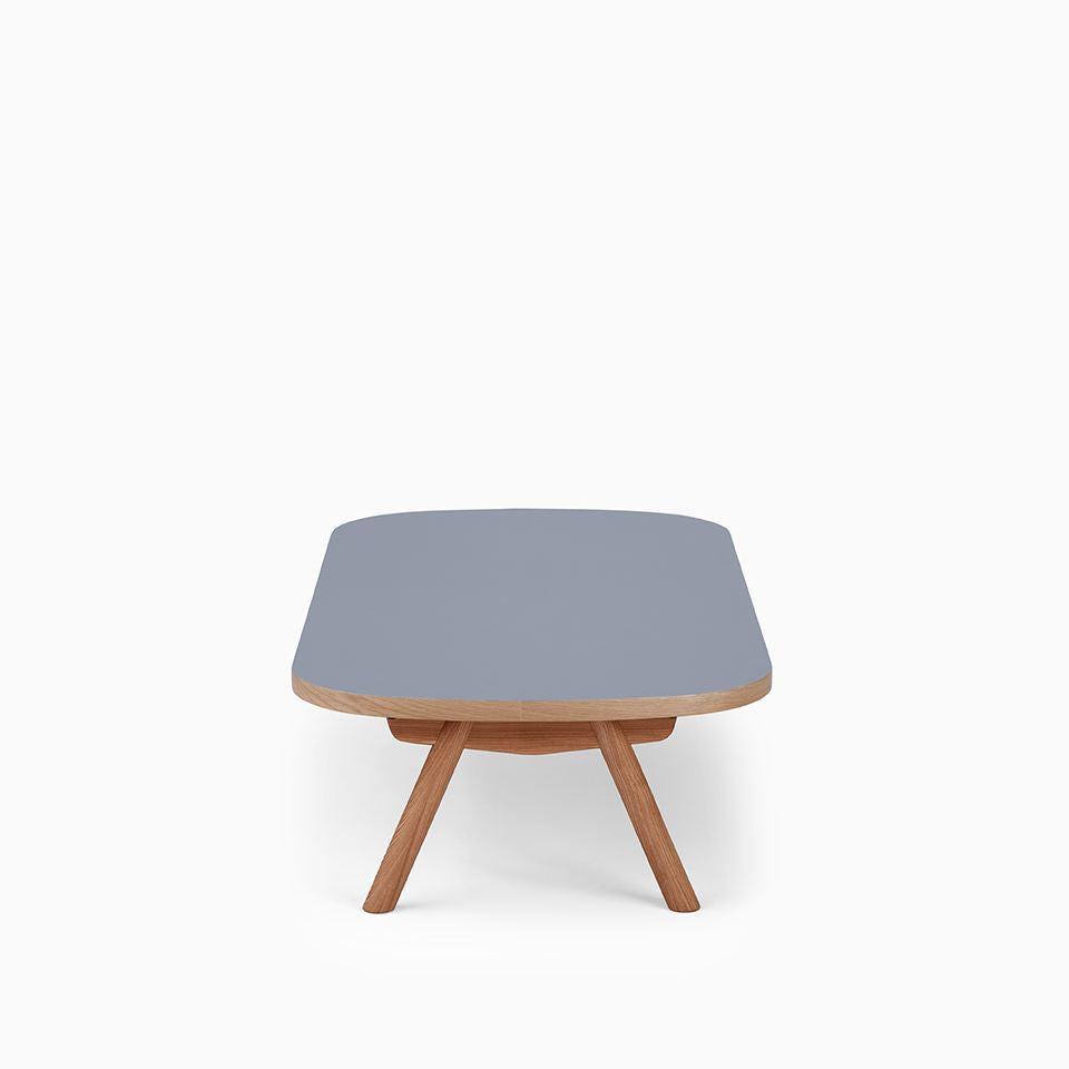 KUUM Living Table Oval W1600 × D800 - メラミングレー / クーム リビング テーブル