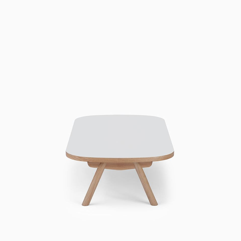 KUUM Living Table Oval W1600 × D800 - メラミンホワイト / クーム リビング テーブル