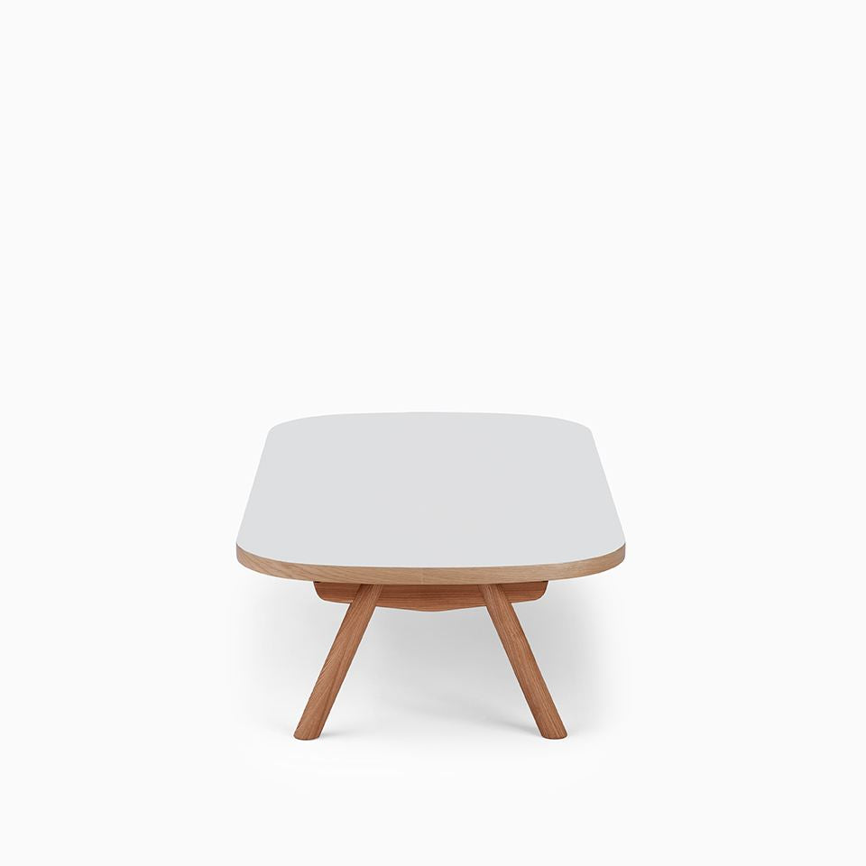 KUUM Living Table Oval W1600 × D800 - メラミンホワイト / クーム リビング テーブル