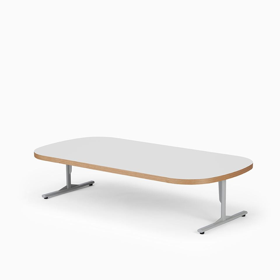 KUUM Living Table Oval W1600 × D800 - メラミンホワイト / クーム リビング テーブル