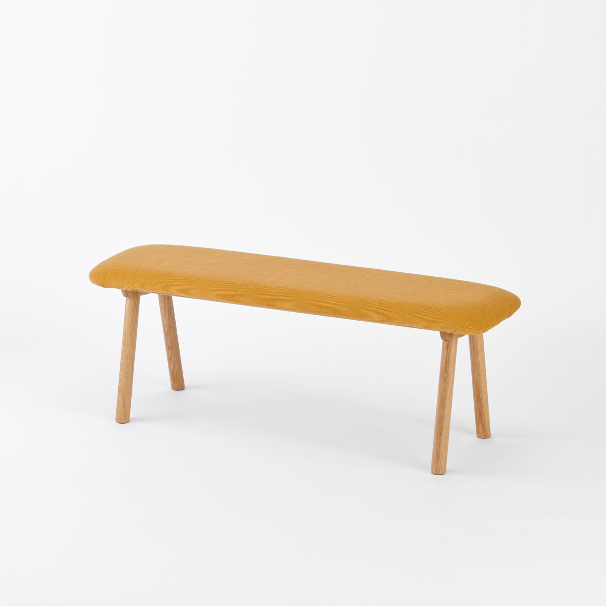 KUUM Bench - Natural Wooden Frame / クーム ベンチキャメルイエロー