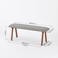 KUUM  Bench - Brown Wooden Frame / クーム ベンチ