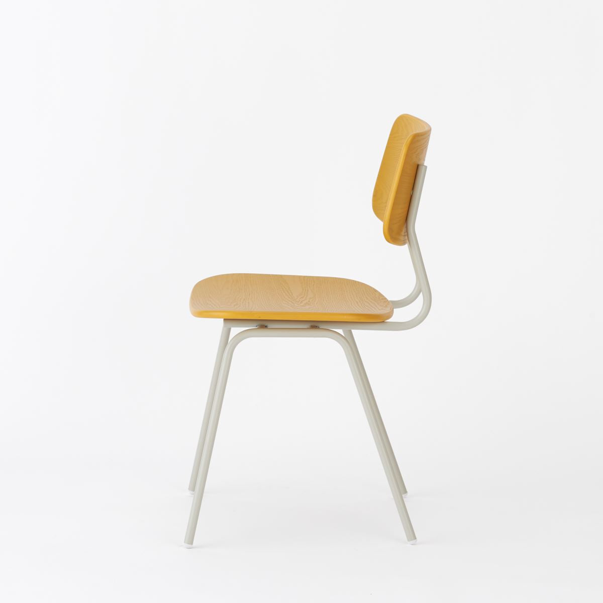 KUUM  Chair shikaku - Gray White Steel Frame/Color Back / クーム チェア シカク