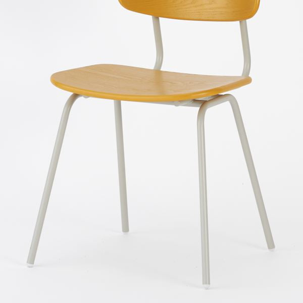 KUUM  Chair shikaku - Gray White Steel Frame/Color Back / クーム チェア シカク