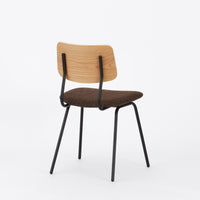 KUUM  Chair shikaku - Black Steel Frame/Cushion/Natural Back / クーム チェア シカク